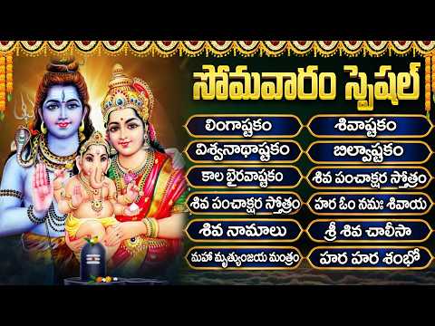 సోమవారం స్పెషల్ | శివుని భక్తి పాటలు | లింగాష్టకం | Monday Lord Shiva Telugu Bhakti Songs