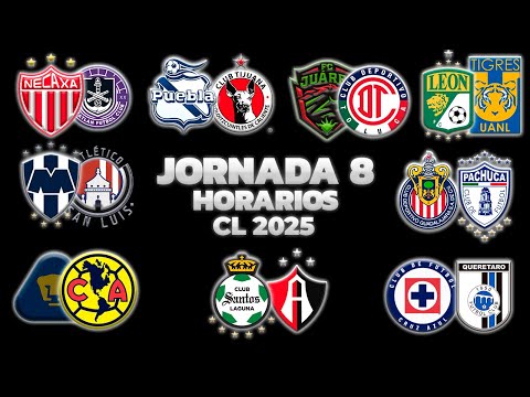 HORARIOS, CANALES Y FECHAS DONDE VER LA JORNADA 8 | LIGA MX CLAUSURA 2025