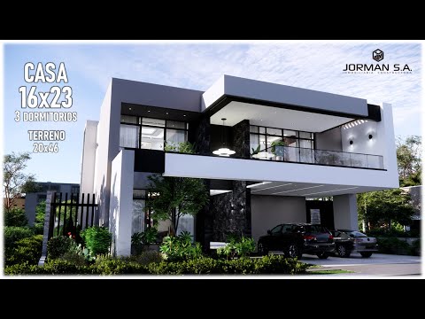 Modern House Design with 3 Bedrooms Family Home | 16x23m 2 Storey | Jorman HomeDesigns