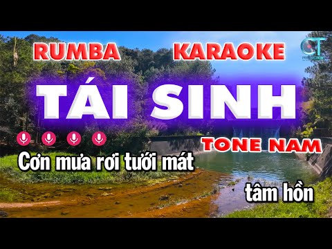 Tái Sinh Rumba Tone Nam Nhạc Sống | Karaoke Làng Hoa