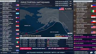 Force Thirteen Earthquakes | Live - Cerro de Piedra ∙ Mexico ∙ Bitung ∙ Indonesia ∙ Ovalle ∙ Chile