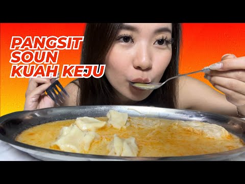 MUKBANG PANGSIT SOUN KUAH KEJU NYAI MERCON 🥵🔥