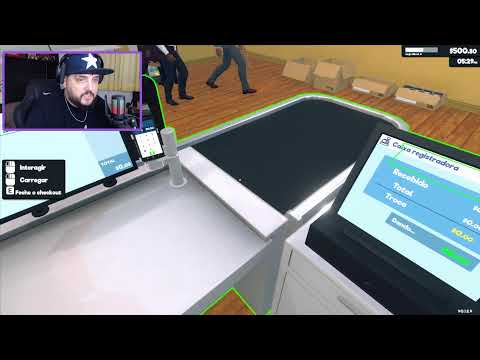 LIVE GUI AMPARO - JOGANDO SUPERMARKET SIMULATOR