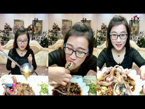 【Mukbang ASMR Seafood】She is very greedy to eat seafood lobster, octopus, crab 。46