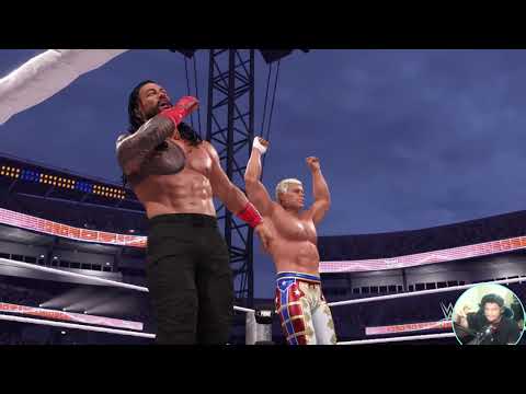 WWE Roman Reigns VS. Cody Rhodes VS. The Rock and Jacob Fatu WWE 2k25 Gameplay