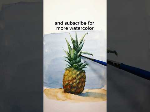 What color is a pineapple #watercolorpainting #watercolortutorial #watercolor #paintingtutorial