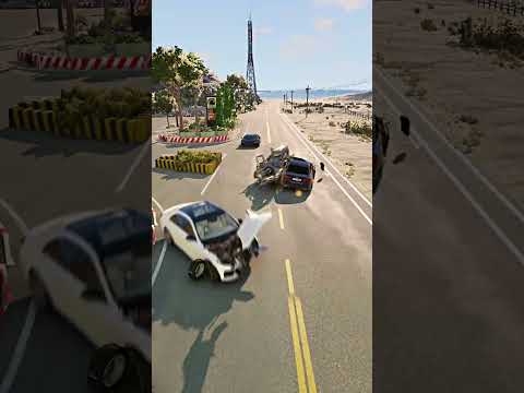 Realistic Highway Car Crashes #155