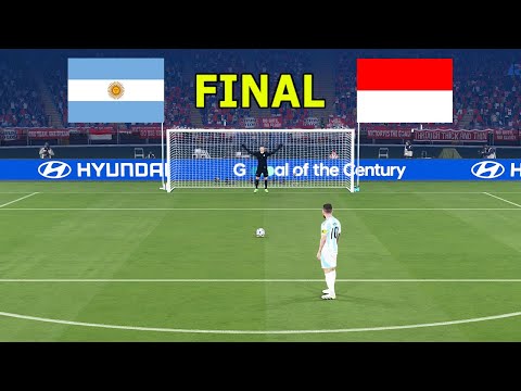 ARGENTINA vs INDONESIA - PENALTIES - FINAL  | FIFA World Cup 2026 USA | All Goals | PES Gameplay
