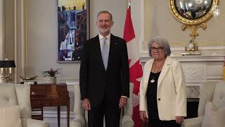 Encuentro con S.E. la Gobernadora General de Canadá, Mary Simon y posterior cena en honor de S.M. el Rey 