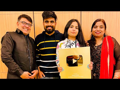 Golden play button unboxing ❤️🥳