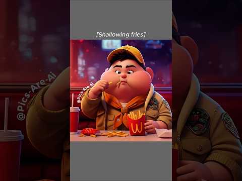 Russell Eats Special Super Crispy French Fries 🍟 😋 [Ai Edition] #shorts #funny #memes