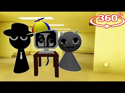 360° VR. RUN AWAY From INCREDIBOX SPRUNKI in BACKROOMS - Minecraft!