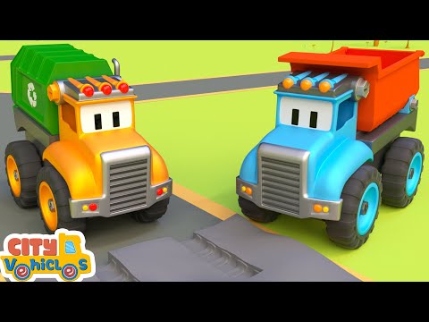 Construction vehicles repair harvester-Excavator, crane truck and Bulldozer for Kids.