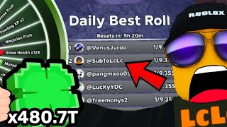 ADMIN ABUSE got me on LEADERBOARD but it cost $113,010 in SLiME RNG ROBLOX