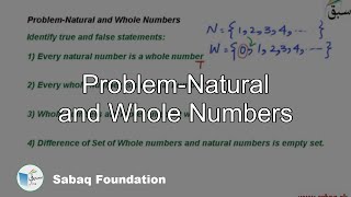 Problem-Natural and Whole Numbers