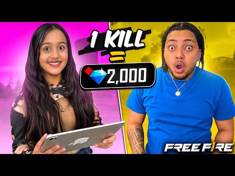 DEJAVU LE DA 2,000 DIAMANTES a MI HERMANA por KILL en FREE FIRE 😱