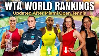 WTA Live World Rankings After Miami Open Tennis 2026. Sabalenka Wins Title, Swiatek Dropped