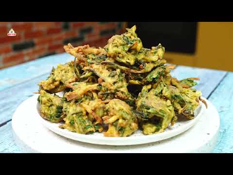 सुपर क्रिस्पी पालक के पकोड़े बनाने का एक नया तरीका | Palak Ke Pakode Recipe