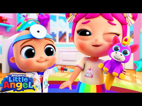 Baby John is the Doctor now! | Animal Learning Videos | Little Angel Kids Songs & Nursery Rhymes