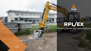 Video Road milling machine for excavators from 8 to 14 tonnes FAE RPL/EX