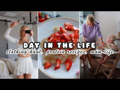 DAY IN THE LIFE OF A MOM /  Protein Recipe, WISKII Activewear Try-On + Kids Clothing Haul