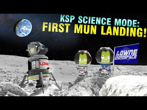 KSP: FIRST MUN LANDING - Low Tech Apollo!