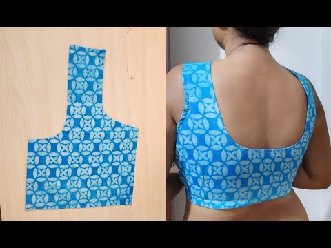 40 Size Deep Neck Blouse Cutting With Measurement |  डीप नेक ब्लाउज