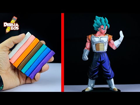 ¿ASÍ DEBIÓ SER? 🤯 | HICE UNA ESCULTURA DE VEGETTO BLUE CON PLASTILINA ESCOLAR