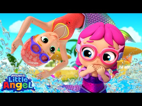 Mermaid Swimming Lessons with Jill! | Little Angel Kids Songs & Nursery Rhymes