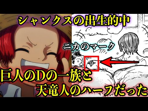 【1153話】シャンクスはDの一族でありエルバフの巨人の息子だった#onepieceid