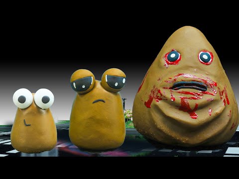 ✨How to make Bou Revenge, Pou, Sad Pou, Evil Pou Animated With Clay 💔 #pou #bourevenge #animation