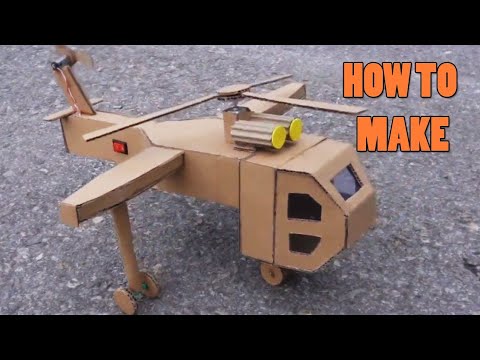 How to Make Electric Helicopter from Cardboard | DIY Cardboard | YP Studio