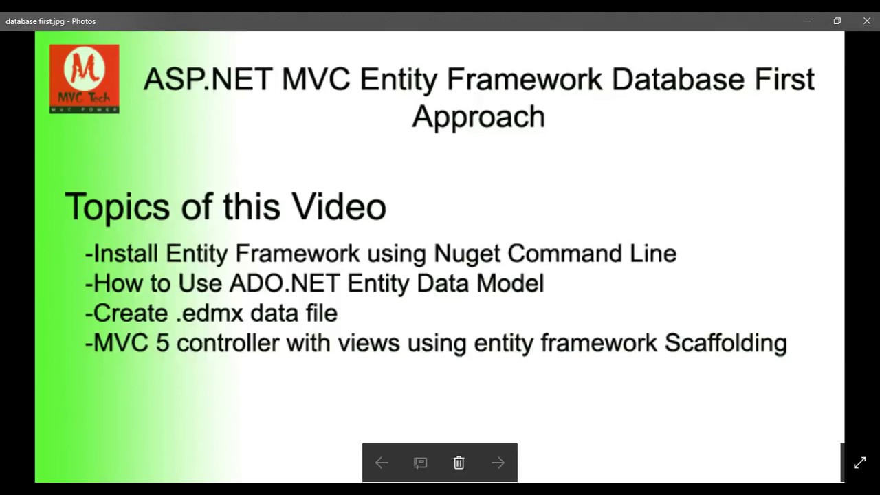 Asp Net Mvc Entity Framework Database First Approach Step By Step With C Crud Scaffolding