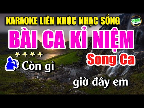 Karaoke BÀI CA KỶ NIỆM Song Ca Cực Dễ Hát | Bolero Trữ Tình | Nhạc Sống Minh Công