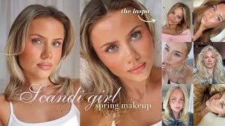 only spring makeup tutorial you'll need ˚ʚ♡ɞ˚ soft scandi girl makeup