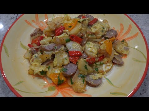 Italian Grandma Makes Fried Potatoes with Eggs (Sausage, Peppers, & Onions)