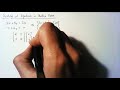 Matrix Equations and Operations