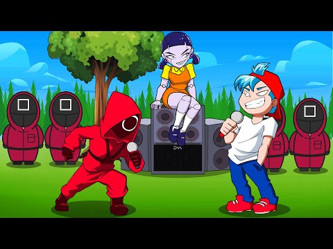 어몽어스 오징어 게임 Squid Game | Battle Rap With Pink Soldier | FRIDAY NIGHT FUNKIN ANIMATIONS