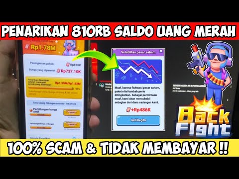 TERNYATA SCAM!! PENARIKAN 810RB SALDO DANA DARI UANG MERAH DI GAME BACK FIGHT DIPERSULIT