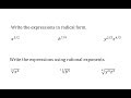 Rational Exponents and Radicals
