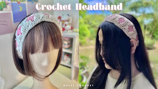 How To Crochet a Headband | Granny Square Hairband Tutorial✨