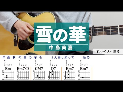 雪の華 / 中島美嘉 - ギターコード（アルペジオ）