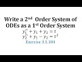Understanding First Order Systems from Second Order Differential Equations