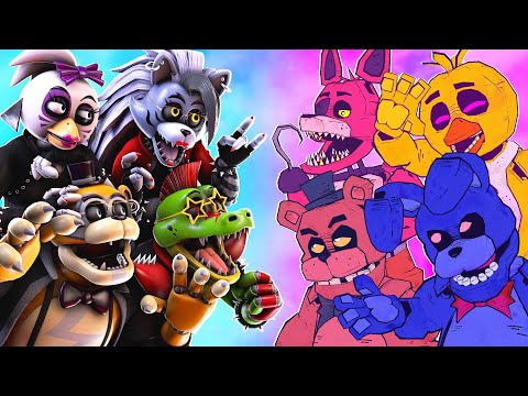 [SFM FNaF] Security Breach Punk Rock vs Retro Animatronics