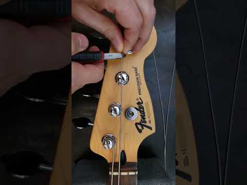 Fender Precision Bass Guitar String Change #guitar #pbass #beginners #diy