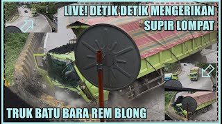 Terekam Jelas, Live Detik Detik Mengerikan Truk Batu Bara Rem Blong Supir Lompat di Sitinjau Lauik