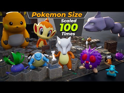If Pokemon Size increase by 100 Times | Pokémon Size comparison | imaginary size comparison
