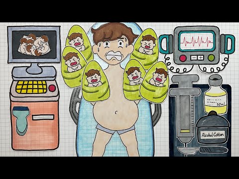 [💸Paperdiy💸] If Man gives birth to many babies🤰Pregnancy process 종이놀이 mission impossible #asmr