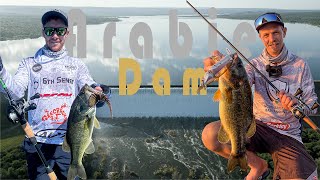 Fishing The Wild Arabie Dam For Aggressive Largemouth Bass!!!!