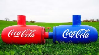Experiment: Big Toothpaste Eruption From Rainbow Coca Cola and Mentos